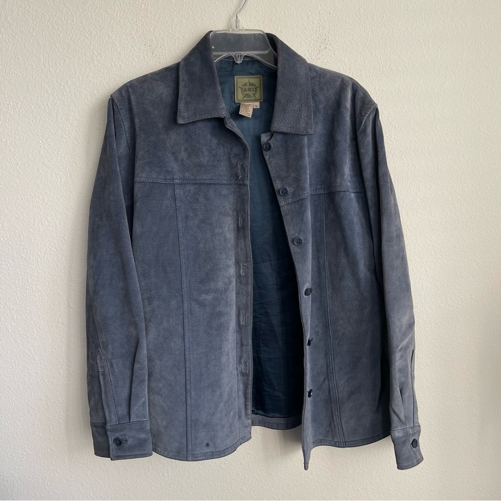 AMI Leather Button Front Vintage VTG Jacket